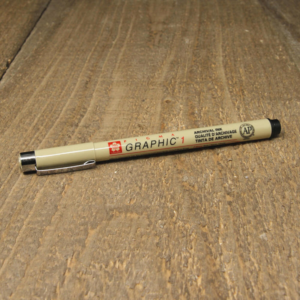 Sakura Pigma 1mm Graphic Pen - Black
