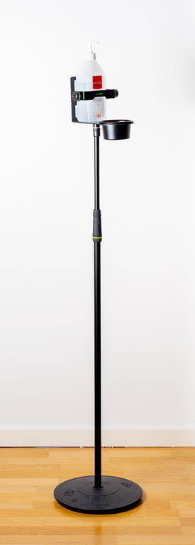 Disinfectant Stand by Gravity - Height-Adjustable