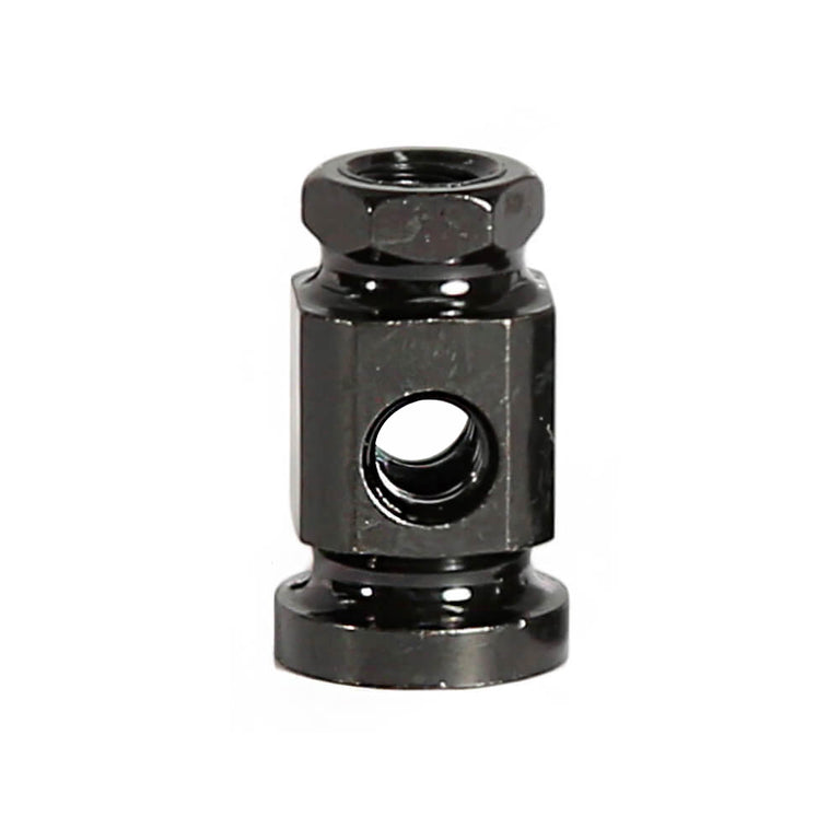 Binding Post Square Sided Hex Topped Blackened - Front