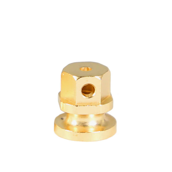 Binding Post Square Sided Hex Topped Brass - Rear