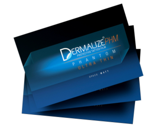Dermalize Phantom – ultrathin Tattoo-Protectionfilm – 15 x 10 cm - Package with 7 Sheets
