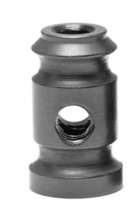 Binding Post Spout Topped Large Nickel Black - Front