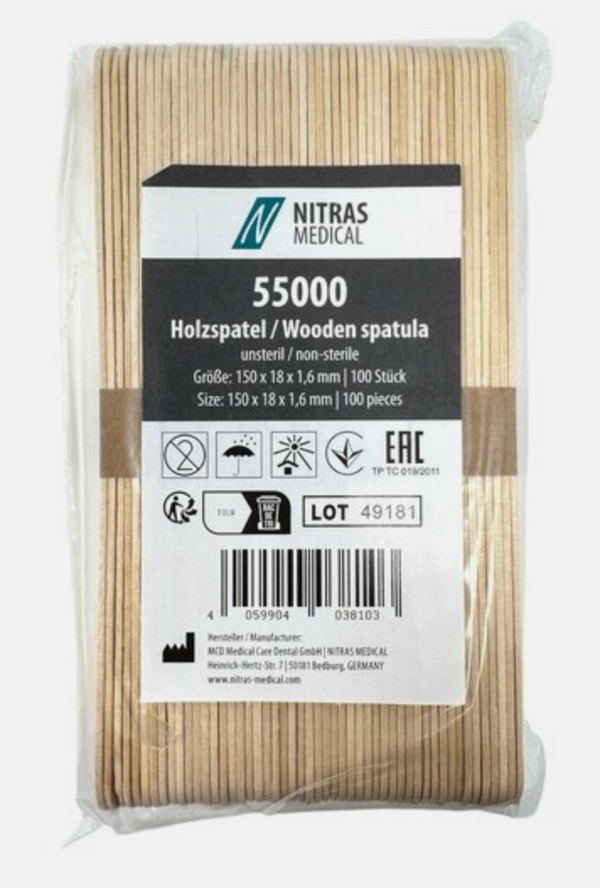 Tongue Depressors 6" - 100 per box/ bag