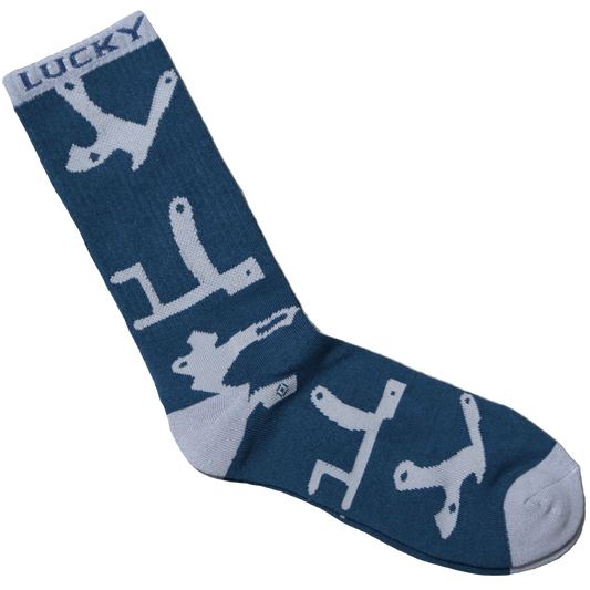 Lucky Supply Machine Frame Socks - BLUE