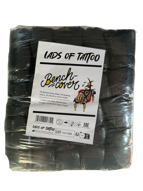 Bed Covers / Tattoo Chair Cover - black - 210 x 90 x 20 cm