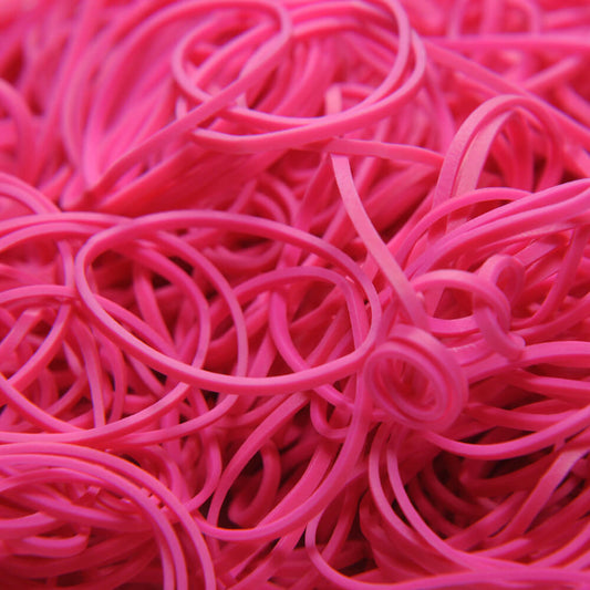 Rubber Bands - Thin Bright Pink