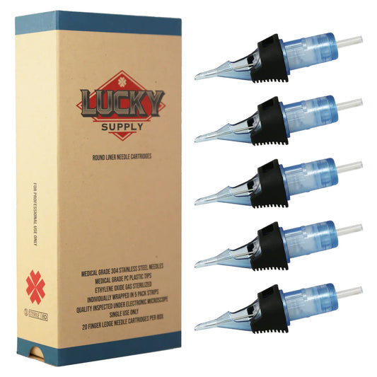 Lucky Supply V2 Disposable Needle Cartridges - Round Liner 1-14