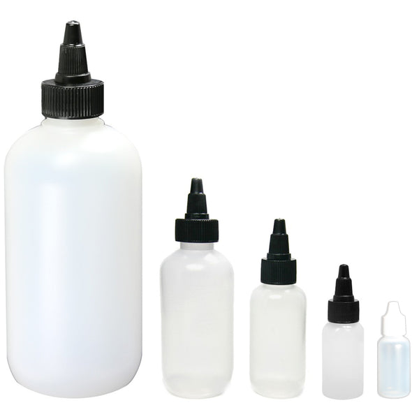 Boston round bottles with clear top – 2 oz